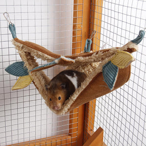 Pet Birds Hamster Hanging House Small Animals Squirrel Cotton Hammock Beds Double Layer Rat Squirrel Warm House