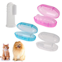 Load image into Gallery viewer, Pet Finger Toothbrush Soft Silicone Dog Tooth Cleaner Cat Puppy Teeth Cleaning Dental Care Dogs Pet Supplies With Storage Box