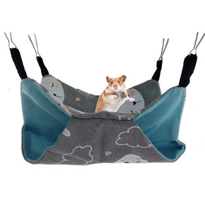 Large Warm Hamster Hanging House Small Animals Squirrel Cotton Hammock Beds Nesters Double Layer Rat Squirrel Hanging Bed Cage