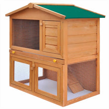 Load image into Gallery viewer, VidaXL 3 Doors Wood Pet Coop Rabbit Hutch Chicken Coop Cage Guinea Pig Ferret House W/ 2 Storeys Run Outdoor Cat Dog Pets House