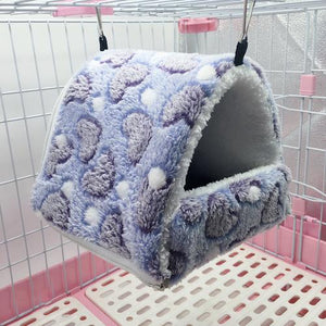 Large Warm Hamster Hanging House Small Animals Squirrel Cotton Hammock Beds Nesters Double Layer Rat Squirrel Hanging Bed Cage