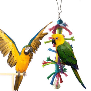 Parrot Bird Toys Rope Braided Pet Parrot Chew Rope Budgie Perch Coil Cage Cockatiel Toy Pet Birds Training Accessories