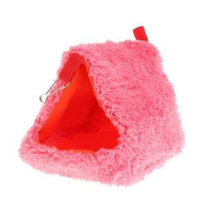 Hamster Nest Sleeping Bed Hanging Cage Fleece Waterproof Warm Winter Hammock Swing Toys Multi-functional For Small Pets Squirrel