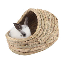 Load image into Gallery viewer, Pet Hamster Nest Woven Natural Straw Rabbit Guinea Pigs Warm House Handmade Cage For Winter Small Animals Supplies