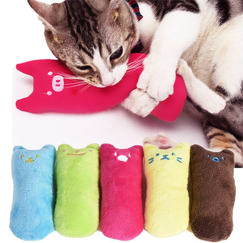 Fashion Mini Teeth Grinding Catnip Toys Funny Interactive Plush Cat Toy Pet Kitten Chewing Vocal Claws Thumb Bite Cat For Cats