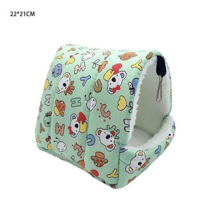 Winter Warm Hammock Guinea Pig Rabbit Hedgehog Bed Sugar Glider Squirrel Hamster Hanging Cave for Small Pet Cage Accessories 30E