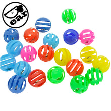 Load image into Gallery viewer, 20pcs/lot Plastic Pet Cat Toys With Small Bell Diameter 3.5cm Colorful Ball Toy