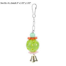 Load image into Gallery viewer, Cockatiel Parrot Toys Wooden Steel Hanging Bell Cage Toys for Parrots Bird Squirrel Funny Chain Swing Toy Pet Bird Supplies