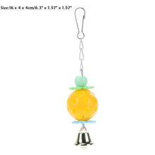 Load image into Gallery viewer, Cockatiel Parrot Toys Wooden Steel Hanging Bell Cage Toys for Parrots Bird Squirrel Funny Chain Swing Toy Pet Bird Supplies