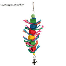 Load image into Gallery viewer, Cockatiel Parrot Toys Wooden Steel Hanging Bell Cage Toys for Parrots Bird Squirrel Funny Chain Swing Toy Pet Bird Supplies