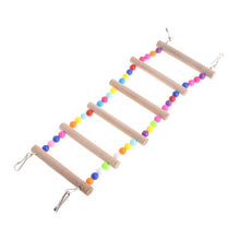 Load image into Gallery viewer, Birds Pets Parrots Ladders Climbing Toy Hanging Colorful Balls With Natural Wood