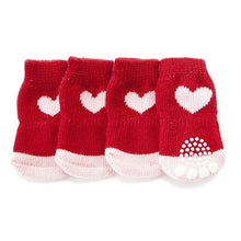 Load image into Gallery viewer, 4 pcs/set Winter Warm Dog Socks Cotton Anti-slip Pet Cute Indoor for Small Dogs Cats Chihuahua Yorkie Thick Snow Boots Socks