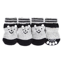 Load image into Gallery viewer, 4 pcs/set Winter Warm Dog Socks Cotton Anti-slip Pet Cute Indoor for Small Dogs Cats Chihuahua Yorkie Thick Snow Boots Socks