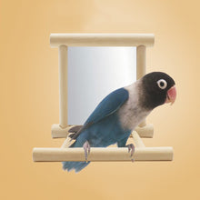 Load image into Gallery viewer, Funny Wooden Bird Toy Mirror Fun Toys For Parrots Cockatiel Vogel Speelgoed Small Birds Parrot Toys Pet Toy Accessories