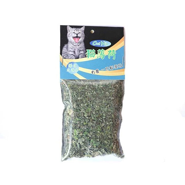 Organic 100% Natural Premium Catnip Cattle Grass 10g/20g/30g Menthol Flavor Funny Cat Toys Pet Healthy Safe Edible Treating