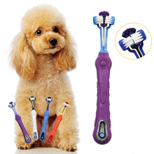 Load image into Gallery viewer, pawstrip Pet Toothbrush Three Sided Dog Toothbrush Addition Bad Breath Tartar Teeth Care Dog Tooth Cleaning Grooming Supplies