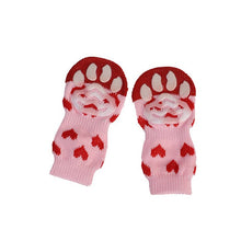 Load image into Gallery viewer, 4 Pcs Pet Puppy Dog Socks Anti-slip Knitting Breathable Elasticity Warm Winter Indoor MYDING