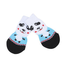 Load image into Gallery viewer, 4 Pcs Pet Puppy Dog Socks Anti-slip Knitting Breathable Elasticity Warm Winter Indoor MYDING